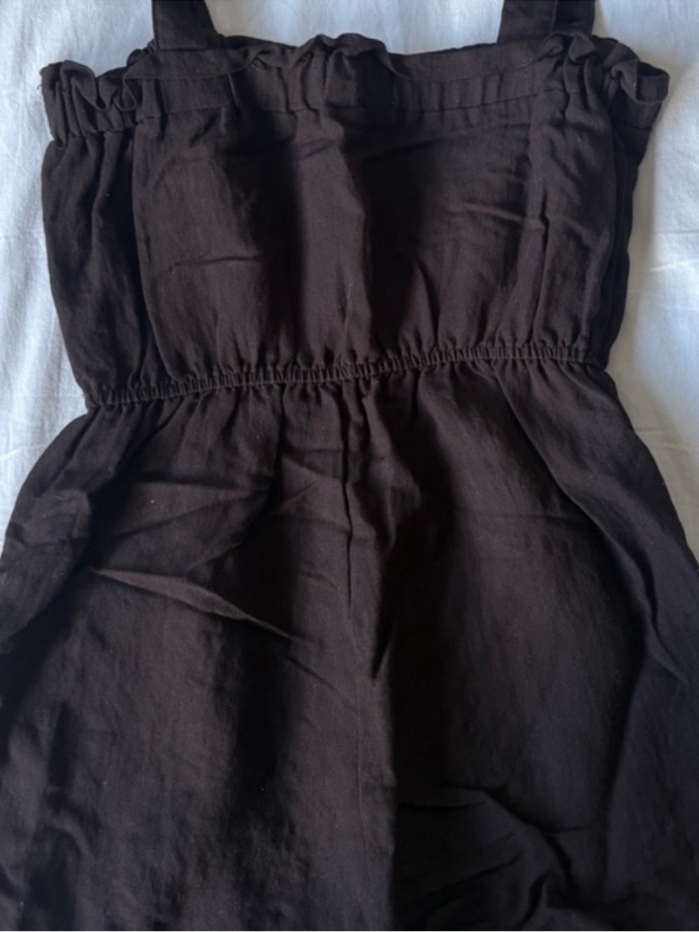 ISH Black Tie-Shoulder Romper with Elastic Waist - Picture 4 of 4